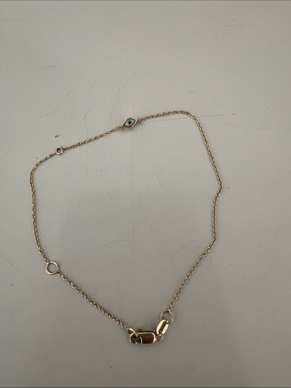 Sydney Evan 14k Gold Evil Eye Chain Bracelet